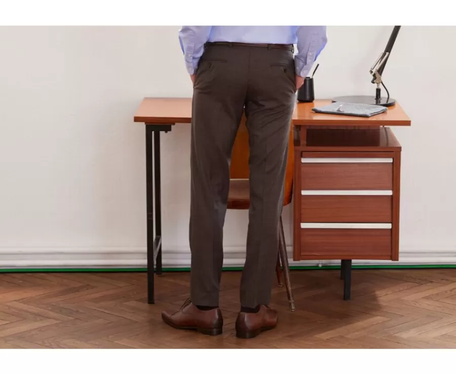 Store Pantalón de traje Marrón Moteado para hombre Lazare Pantalones De Traje