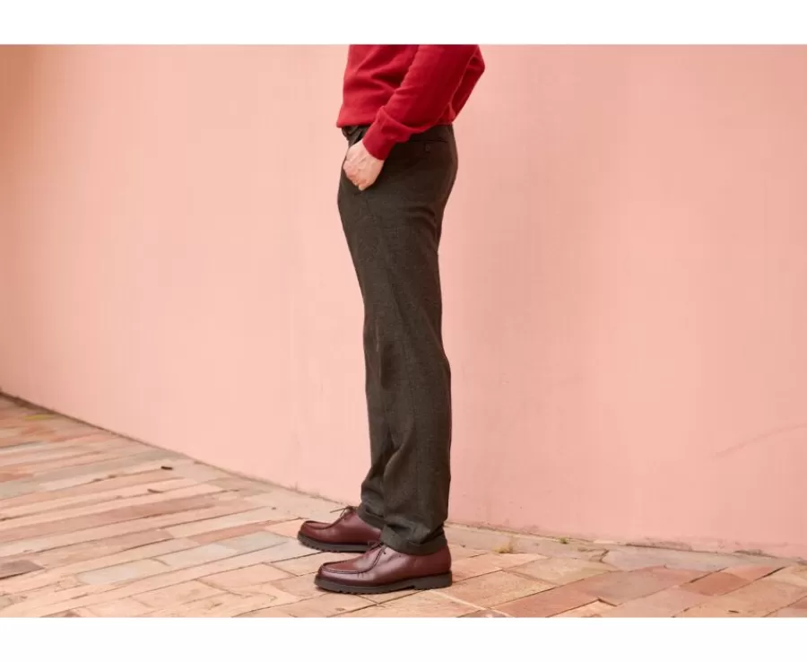 Cheap Pantalón de vestir Espiga Caqui Oscuro Lelian Pantalones De Vestir | Pantalones De Vestir