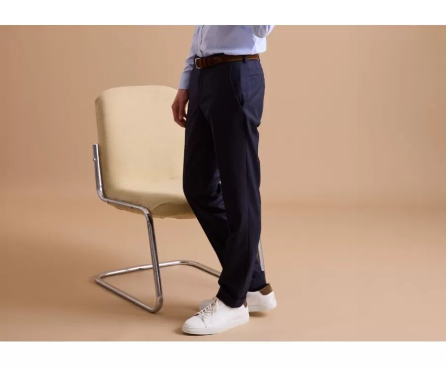 Shop Pantalón de vestir Marino moteado Lelian Pantalones De Vestir | Pantalones De Vestir
