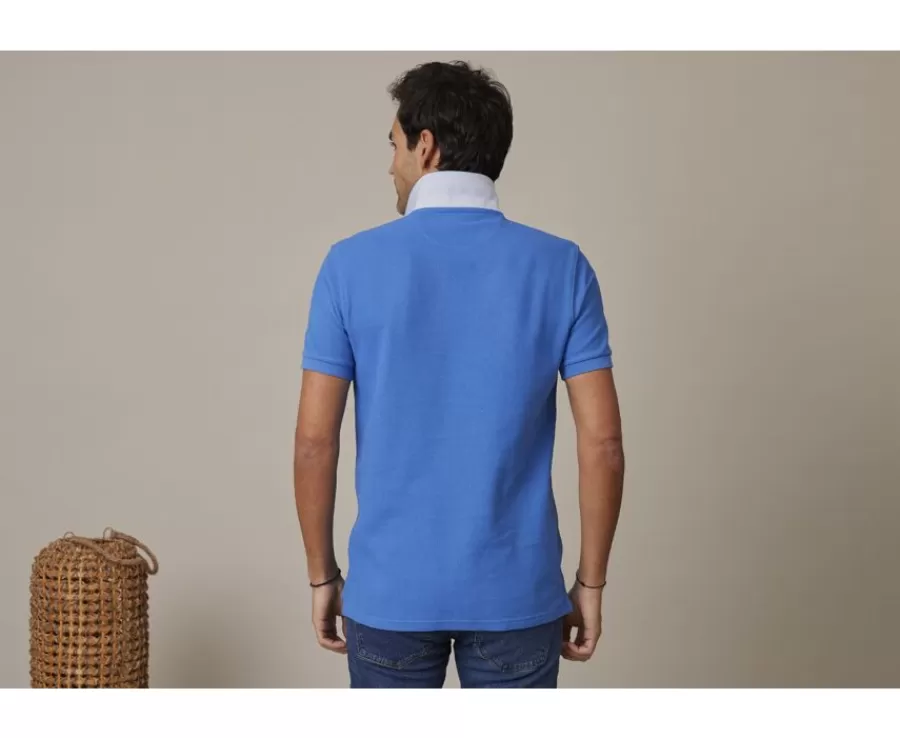 Outlet Polo Azul vaquero para hombre Andy Ii Polos Corte Ajustado