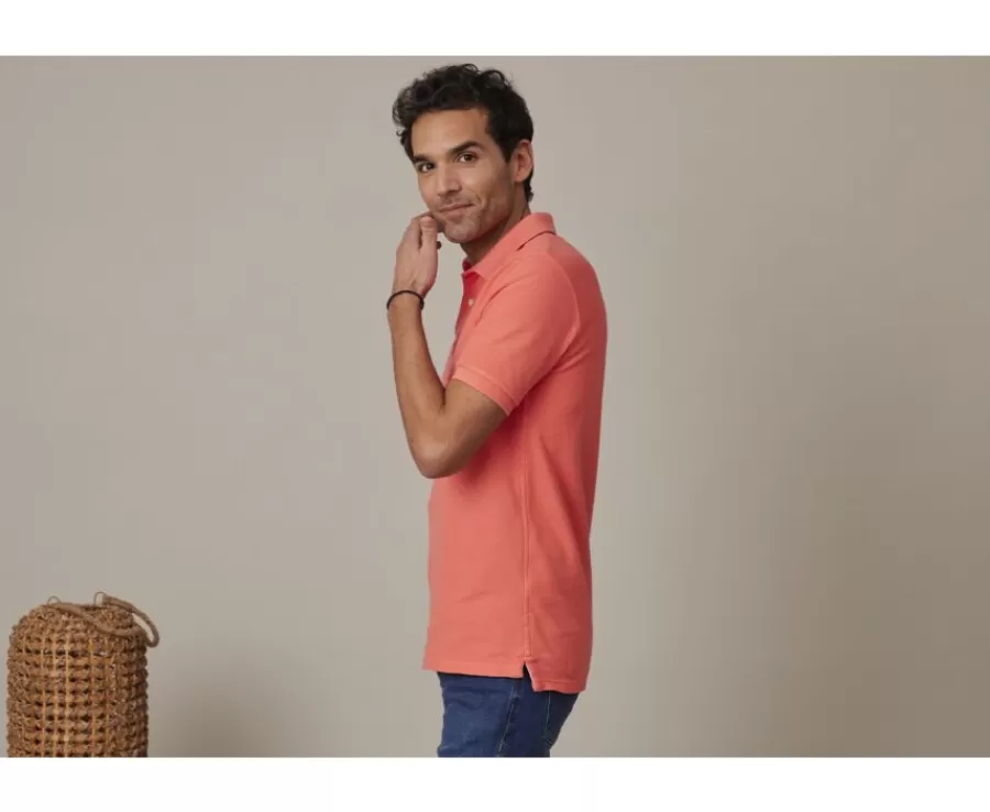 Online Polo Coral para hombre Andy Ii Polos Corte Ajustado