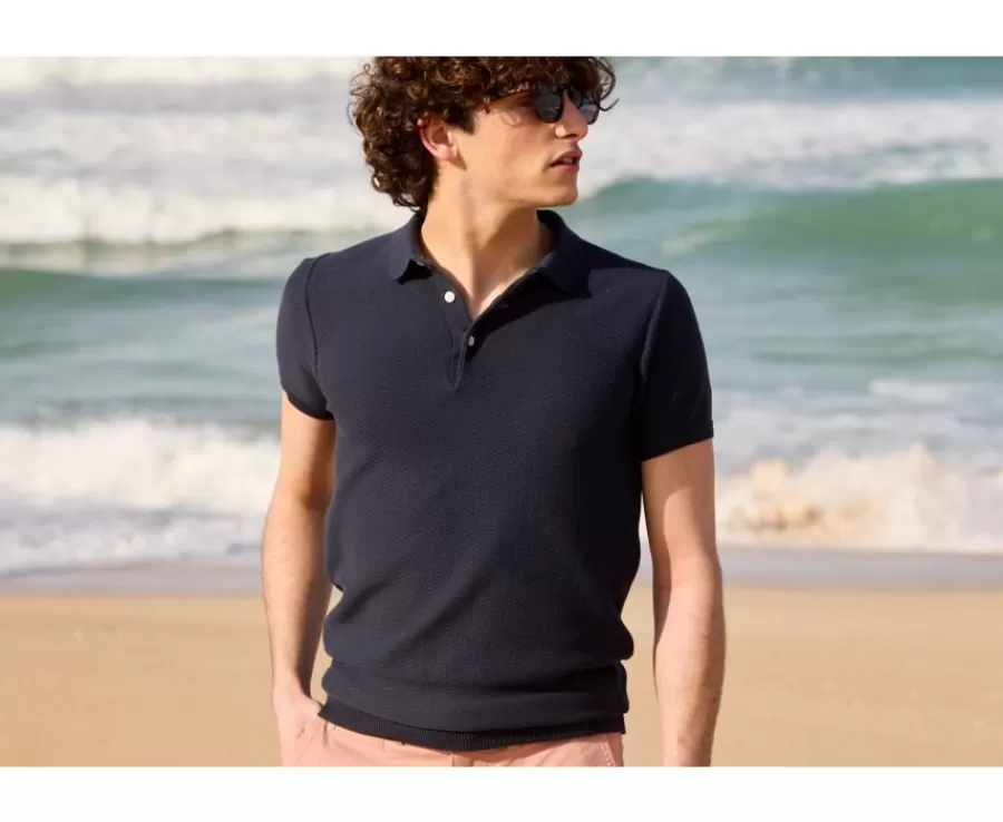 Outlet Polo de hombre Azul Petróleo Braiden Polos Corte Ajustado | Polos De Vestir