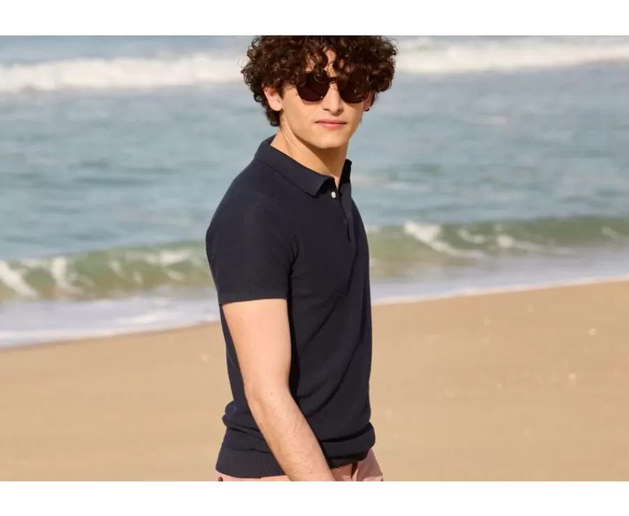 Outlet Polo de hombre Azul Petróleo Braiden Polos Corte Ajustado | Polos De Vestir