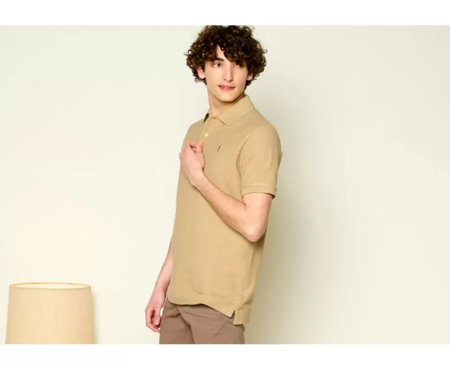 New Polo de hombre Beis Oscuro Andy Ii Polos Corte Ajustado