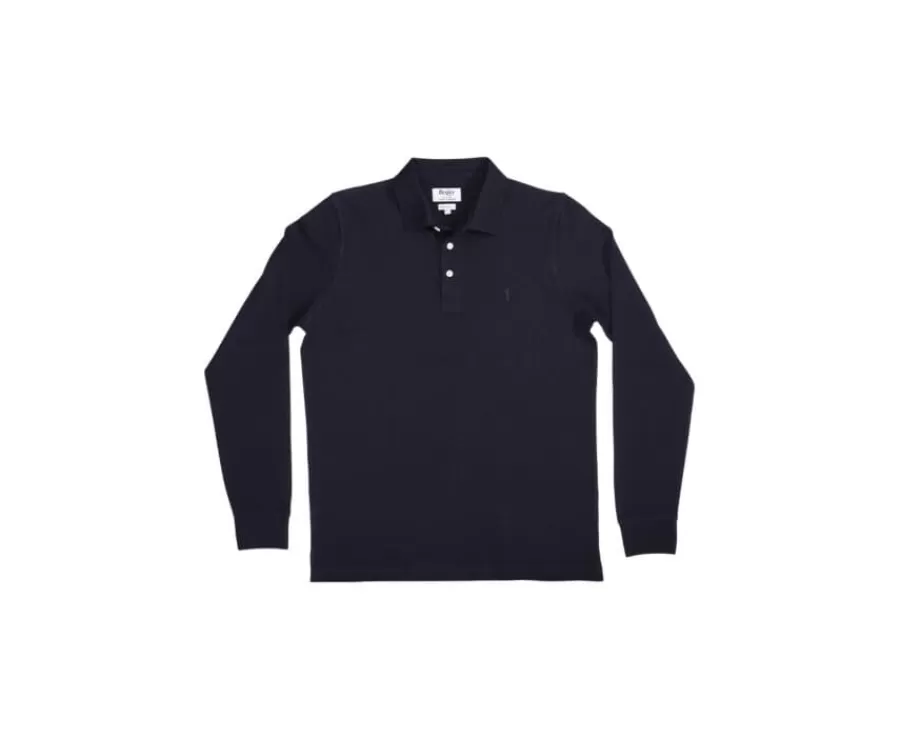 Outlet Polo de hombre de manga larga Negro Alec Ii Ml Polos Manga Larga | Polos