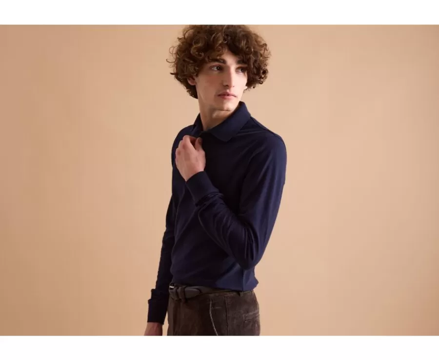 Flash Sale Polo de hombre manga larga Marino Alec Iii Ml Polos Manga Larga | Polos