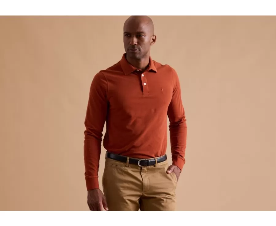Store Polo de hombre manga larga Terracota Alec Ii Ml Polos Manga Larga | Polos