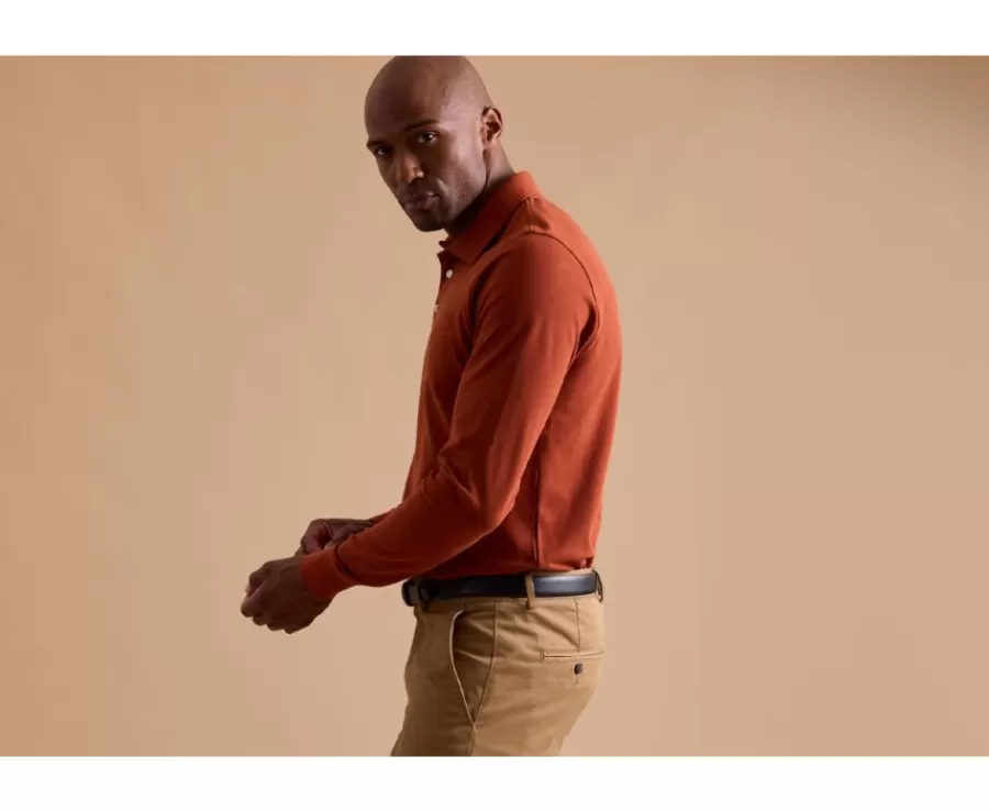 Store Polo de hombre manga larga Terracota Alec Ii Ml Polos Manga Larga | Polos