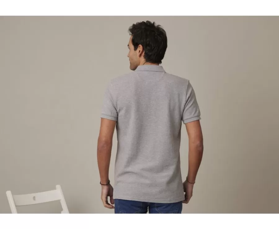 New Polo Gris moteado para hombre Andy Ii Polos Corte Ajustado