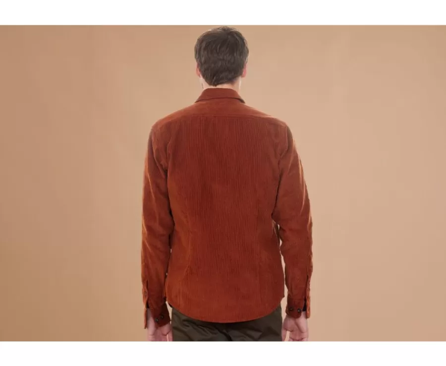 Best Sobrecamisa de terciopelo Terracota - Cuello francés Victorin Sobrecamisas | Camisas De Franela & Terciopelo