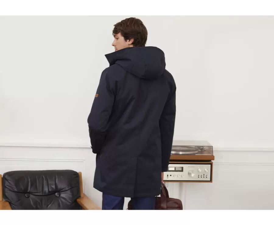 Sale Trenca de hombre acolchada azul marino Aurestilde Abrigos Y Gabardinas