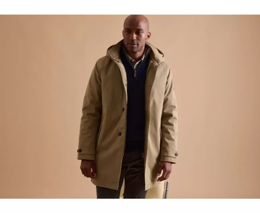 Discount Trenca de hombre acolchada Beis oscuro Aurestilde Abrigos Y Gabardinas