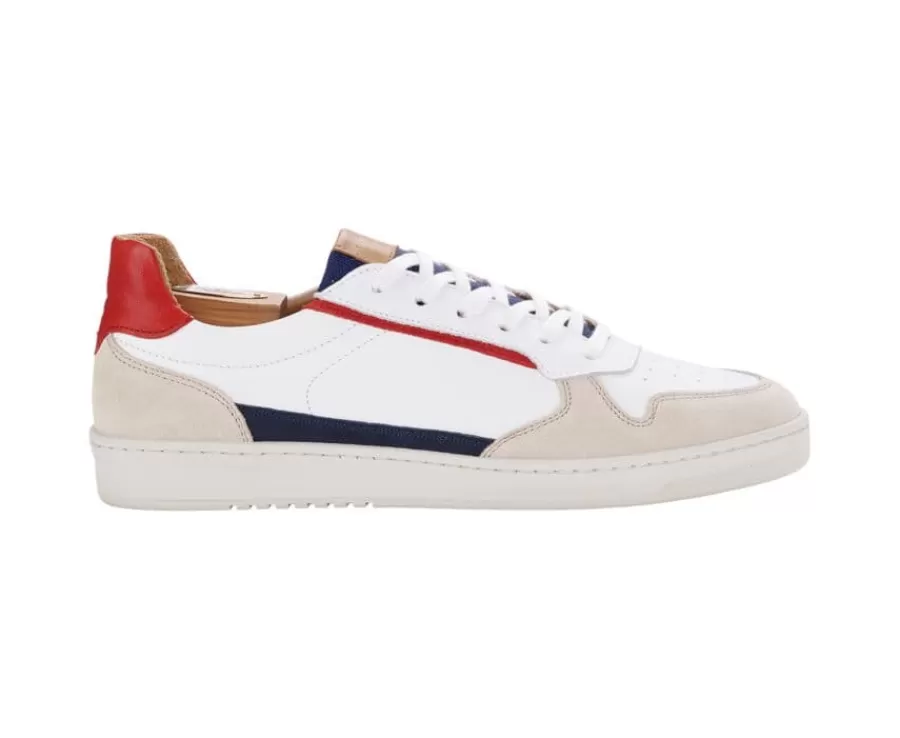 Flash Sale Zapatillas de hombre Azul Blanco y Rojo Kolora Zapatillas Blancas | Zapatillas