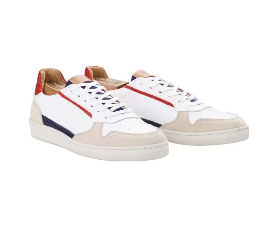 Flash Sale Zapatillas de hombre Azul Blanco y Rojo Kolora Zapatillas Blancas | Zapatillas