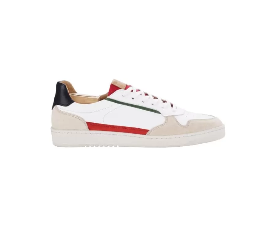 Cheap Zapatillas de hombre Rojo Blanco y verde Kolora Zapatillas | Zapatillas Blancas