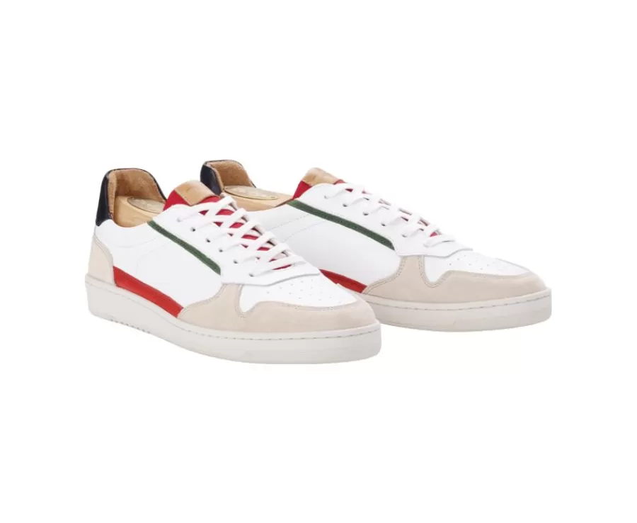 Cheap Zapatillas de hombre Rojo Blanco y verde Kolora Zapatillas | Zapatillas Blancas