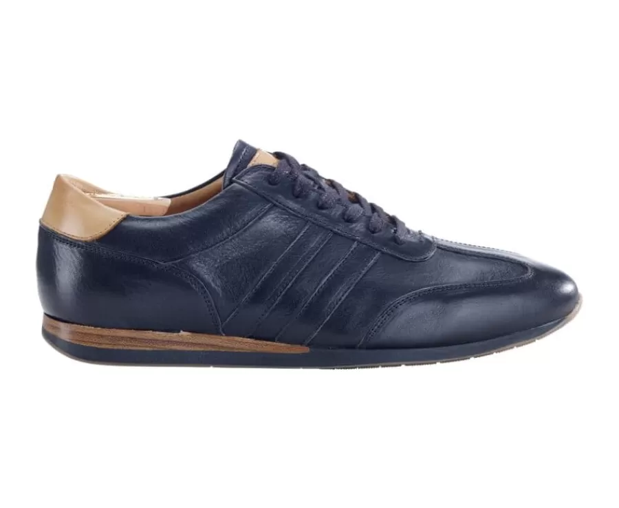 Discount Zapatillas de piel Negro patinado Bockara Zapatillas