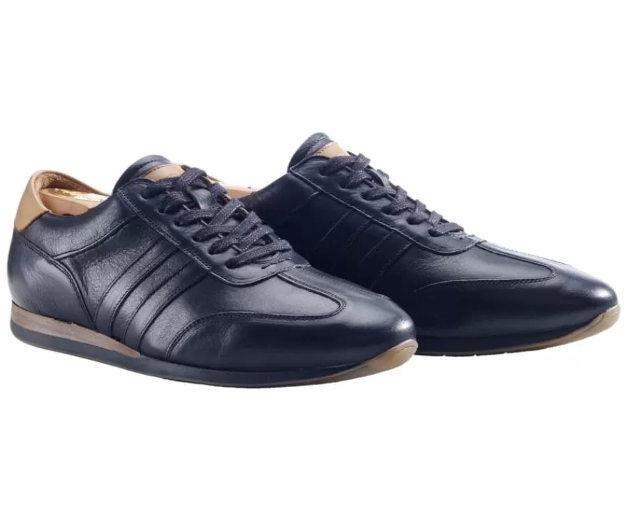 Discount Zapatillas de piel Negro patinado Bockara Zapatillas