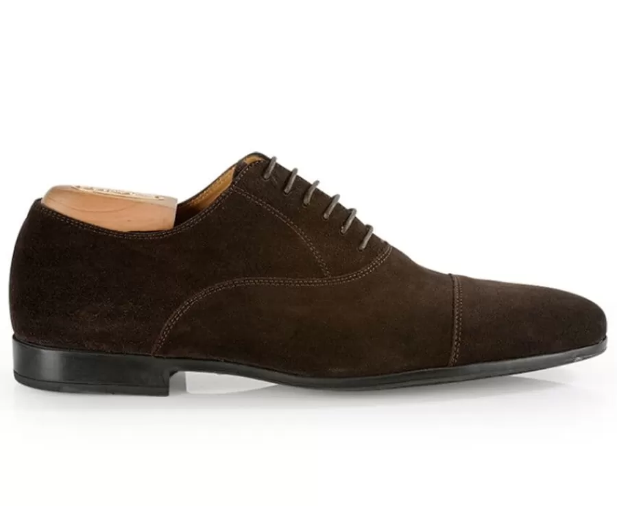 Shop Zapato Oxford de terciopelo Marrón para hombre Suela de caucho Lennox Gomme Urban Zapatos Confort | Zapatos Oxford