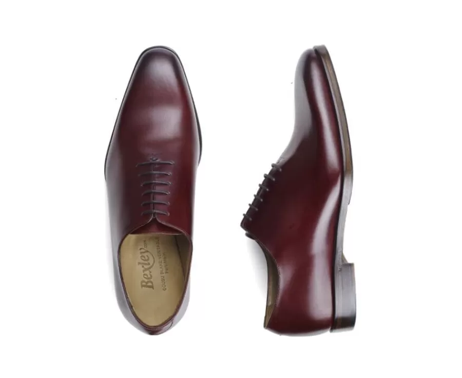 Flash Sale Zapato Oxford para hombre Burdeos Brillante con suela de cuero con patin Bellagio Patin Zapatos Confort