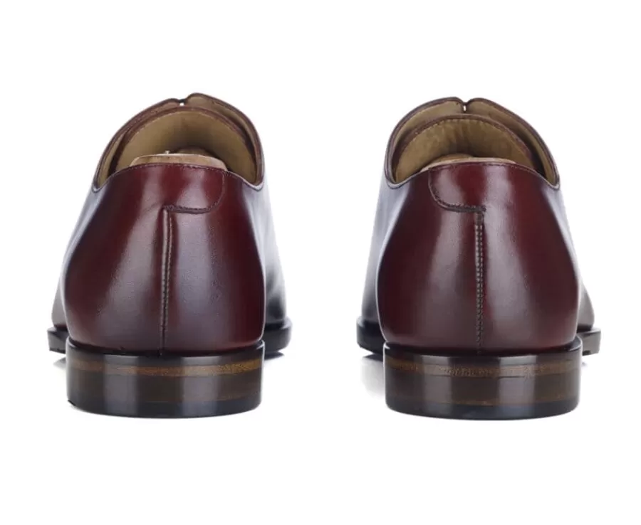 Flash Sale Zapato Oxford para hombre Burdeos Brillante con suela de cuero con patin Bellagio Patin Zapatos Confort