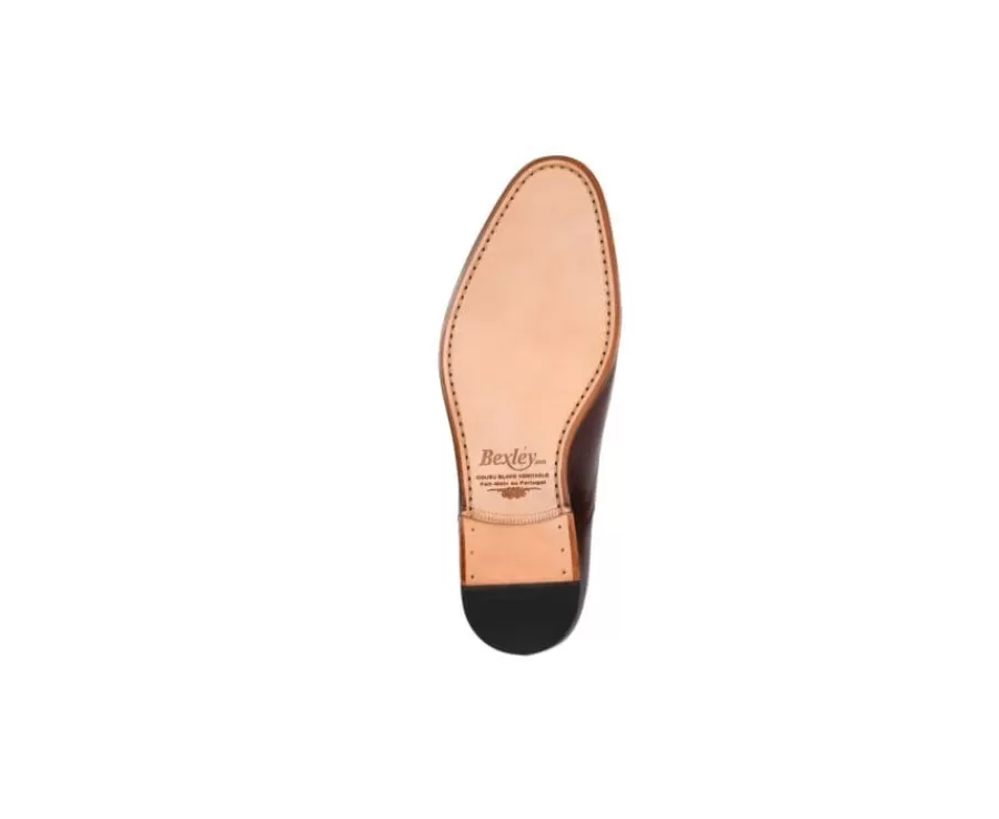 Discount Zapato Oxford para hombre Chocolate Patinado con suela de cuero Winford Zapatos Confort | Zapatos Oxford