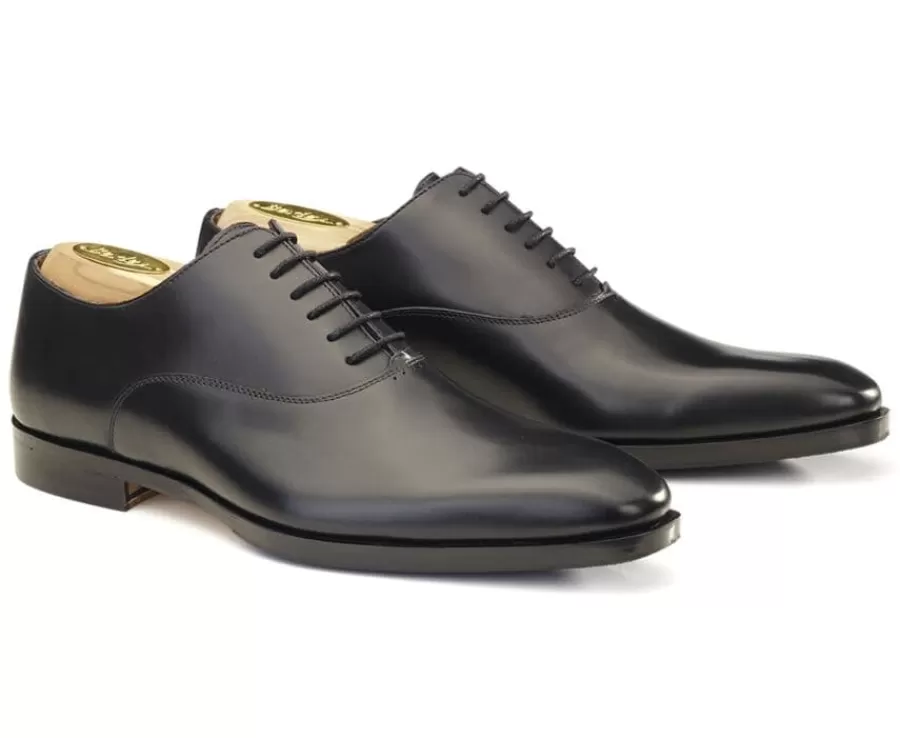 Hot Zapato Oxford para hombre Suela de piel con patín Negro Tremezzo Patin Zapatos De Boda | Zapatos Oxford
