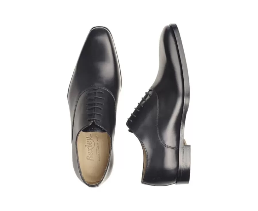 Hot Zapato Oxford para hombre Suela de piel con patín Negro Tremezzo Patin Zapatos De Boda | Zapatos Oxford