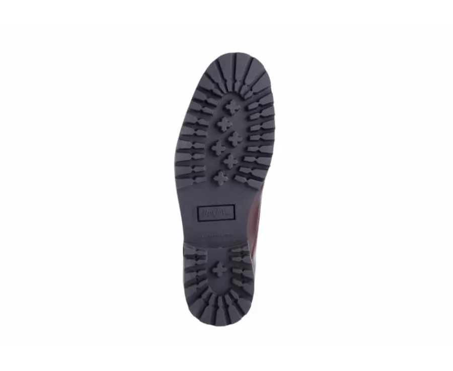 Sale Zapatos derby Chocolate para hombre con suela de goma Bushey Gomme Zapatos Confort | Zapatos Derby Y Bluchers