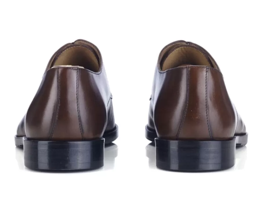 Clearance Zapatos derby de hombre Chocolate con suela de cuero Mayfair Classic Patin Zapatos Confort