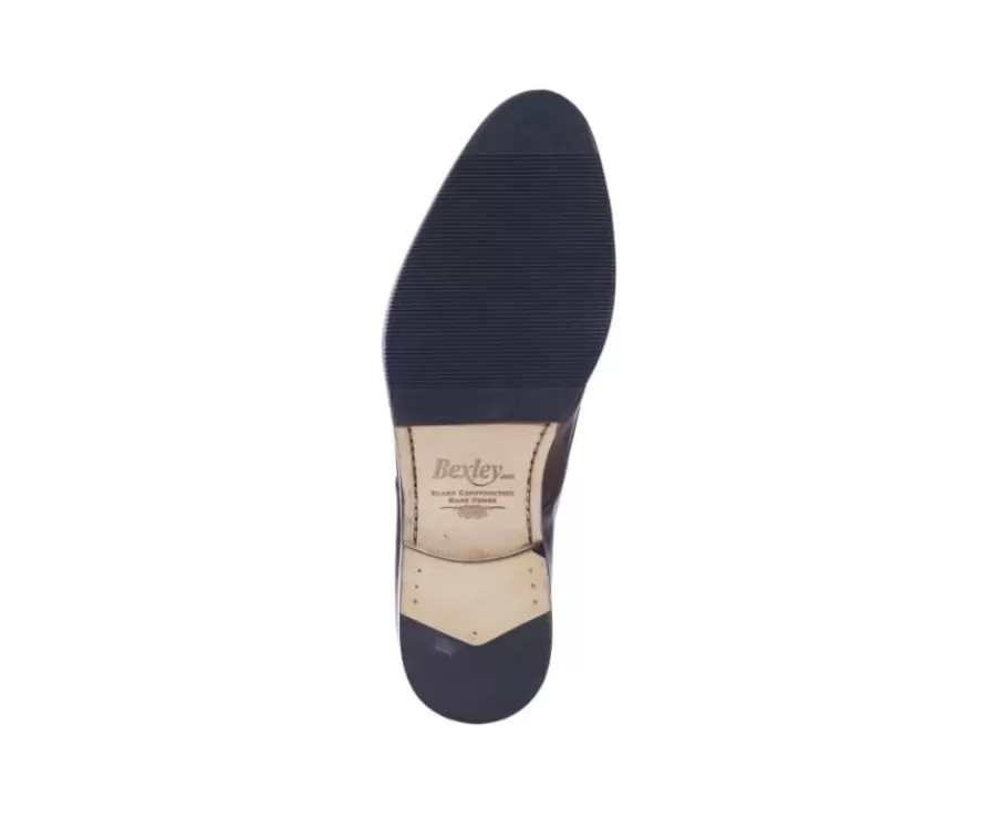 Clearance Zapatos derby de hombre Chocolate con suela de cuero Mayfair Classic Patin Zapatos Confort