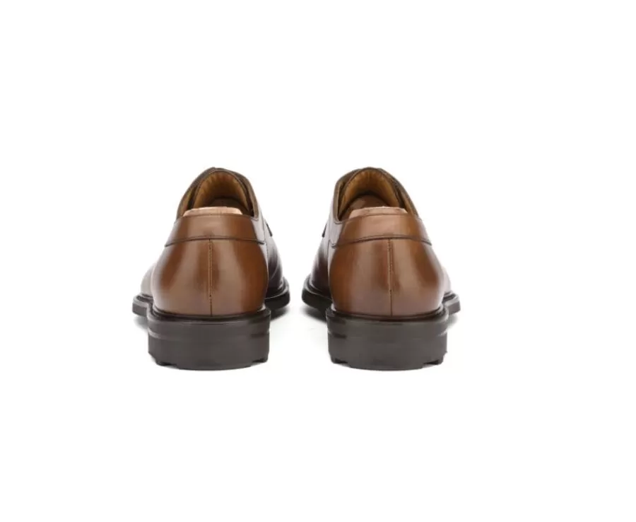 Clearance Zapatos derby de hombre Coñac con suela de caucho Kent Gomme Country Zapatos Confort | Zapatos Derby Y Bluchers