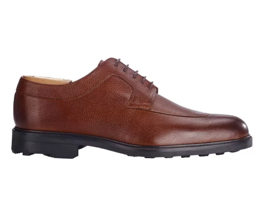Outlet Zapatos Derby para hombre Suela de caucho Cognac granulado Kent Gomme Country Zapatos Derby Y Bluchers | Zapatos Confort