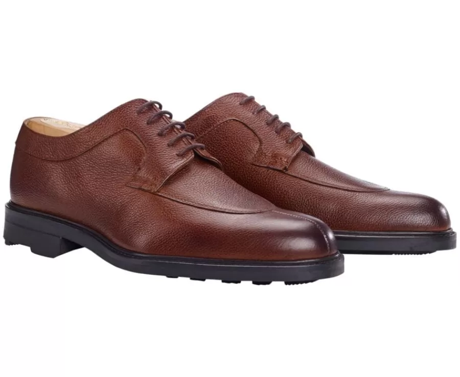 Outlet Zapatos Derby para hombre Suela de caucho Cognac granulado Kent Gomme Country Zapatos Derby Y Bluchers | Zapatos Confort