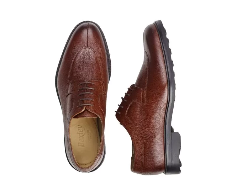 Outlet Zapatos Derby para hombre Suela de caucho Cognac granulado Kent Gomme Country Zapatos Derby Y Bluchers | Zapatos Confort