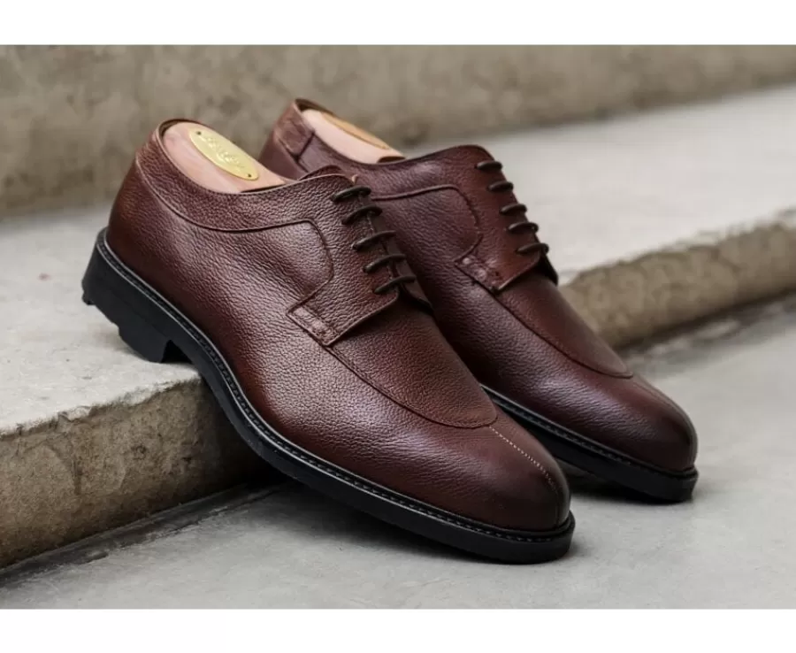 Outlet Zapatos Derby para hombre Suela de caucho Cognac granulado Kent Gomme Country Zapatos Derby Y Bluchers | Zapatos Confort