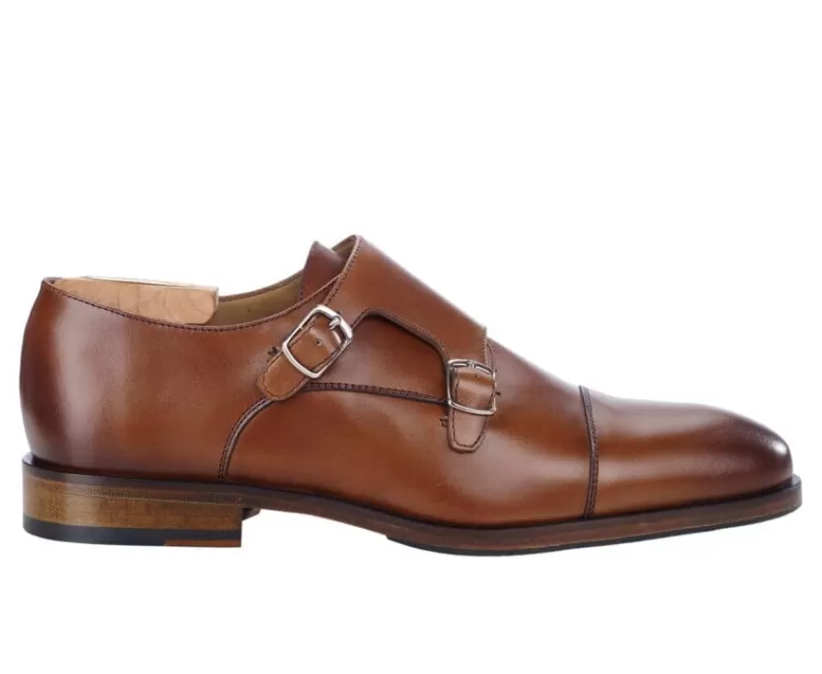 Shop Zapatos hebilla hombre Coñac patinado Greydale Patin Zapatos De Boda