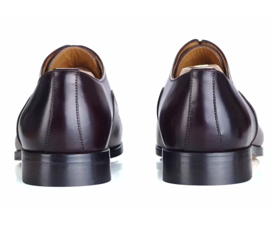 Cheap Zapatos Oxford hombre Chocolate Patinado con suela de piel Wayford Zapatos Confort