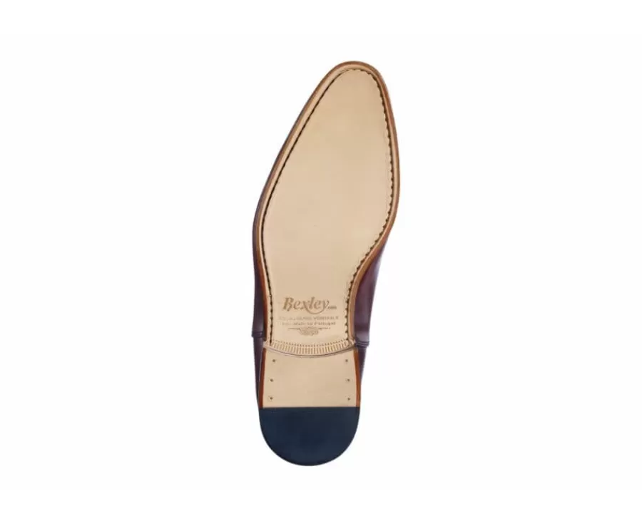 Cheap Zapatos Oxford hombre Chocolate Patinado con suela de piel Wayford Zapatos Confort