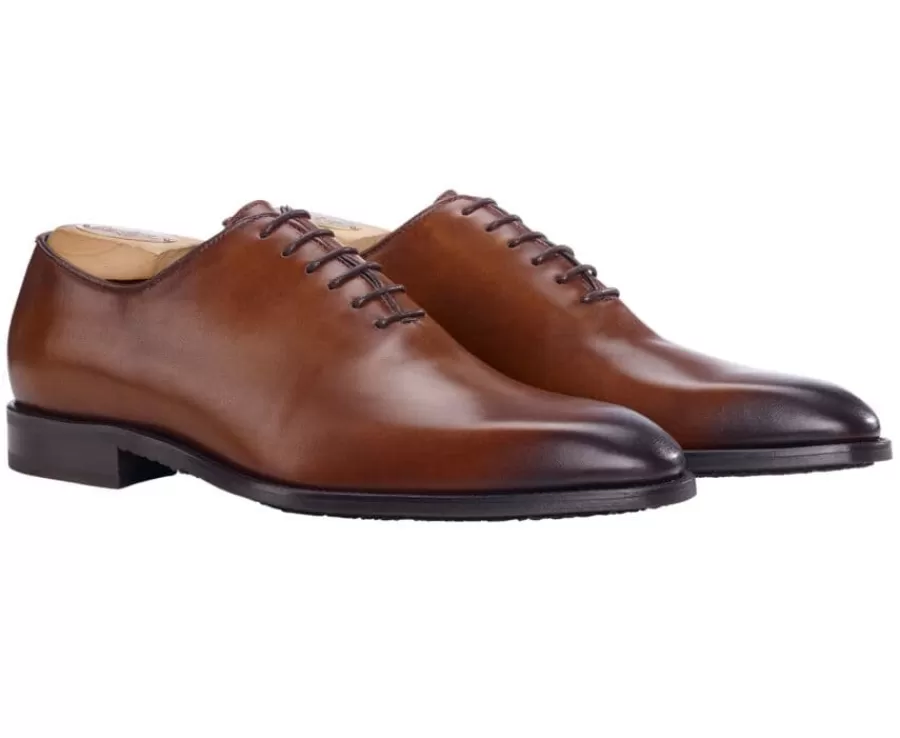 Online Zapatos oxford para hombre Coñac patinado Stanford Gomme Zapatos Oxford